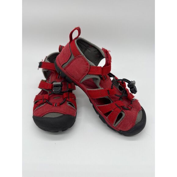 Keen Seacamp II CNX Red Gray Water Sandals Toddler 13 - Picture 1 of 6